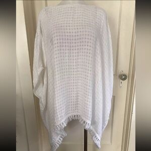 💕 Womens Calypso St Barth White Linen Ultra Chic Tunic Top Shirt Size M Beauty